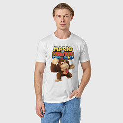 Футболка хлопковая мужская Mario Donkey Kong Nintendo Gorilla, цвет: белый — фото 2
