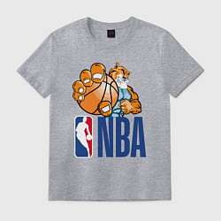 Футболка хлопковая мужская NBA Tiger, цвет: меланж