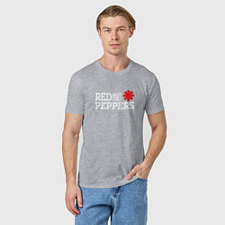 Футболка хлопковая мужская RHCP Logo Red Hot Chili Peppers, цвет: меланж — фото 2