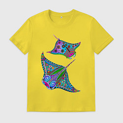 Мужская футболка Скаты с психоделической раскраской
