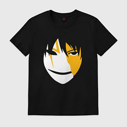 Футболка хлопковая мужская Маска Ли Темнее тёмного, цвет: черный