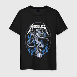 Футболка хлопковая мужская Metallica Thrash metal Damn, цвет: черный
