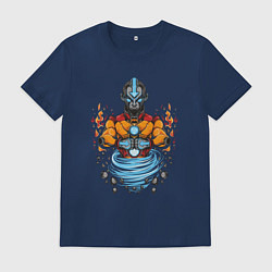 Футболка хлопковая мужская Легенда об Аанге -дух, цвет: тёмно-синий