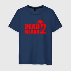 Футболка хлопковая мужская Dead island 2, цвет: тёмно-синий