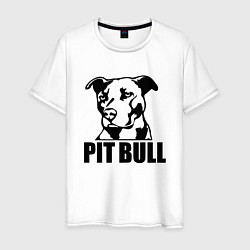 Футболка хлопковая мужская Pit Bull Power, цвет: белый