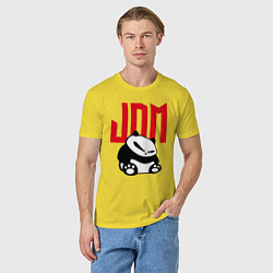 Футболка хлопковая мужская JDM Panda Japan Симпатяга, цвет: желтый — фото 2