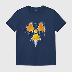 Футболка хлопковая мужская Radioactive symbol, цвет: тёмно-синий