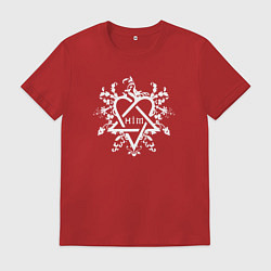 Футболка хлопковая мужская Him universal, цвет: красный