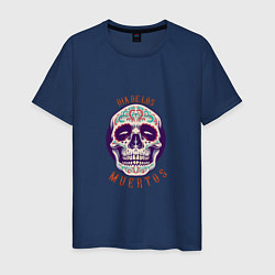 Футболка хлопковая мужская De Los Muertos, цвет: тёмно-синий