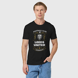 Футболка хлопковая мужская Leeds United FC 1, цвет: черный — фото 2