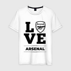 Футболка хлопковая мужская Arsenal Love Классика, цвет: белый