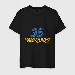 Футболка хлопковая мужская 35 Champions, цвет: черный