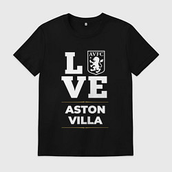 Футболка хлопковая мужская Aston Villa Love Classic, цвет: черный