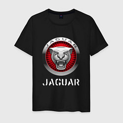 Футболка хлопковая мужская JAGUAR Jaguar, цвет: черный