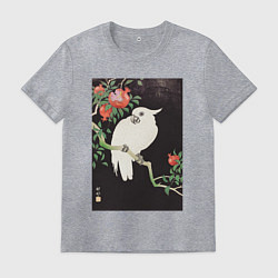 Футболка хлопковая мужская Cockatoo and Pomegranate, цвет: меланж