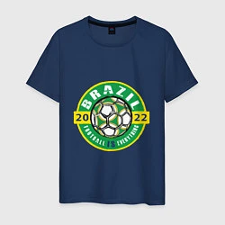 Футболка хлопковая мужская Brazil 2022, цвет: тёмно-синий