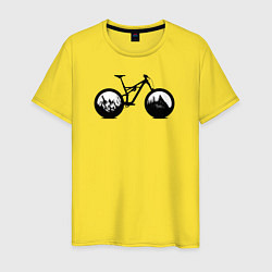 Футболка хлопковая мужская Real enduro bike, цвет: желтый