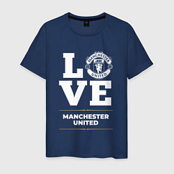 Футболка хлопковая мужская Manchester United Love Classic, цвет: тёмно-синий