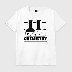 Футболка хлопковая мужская CHEMISTRY химия, цвет: белый