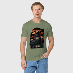Футболка хлопковая мужская Curse Of Anubis, цвет: авокадо — фото 2