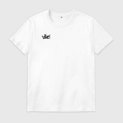 Футболка хлопковая мужская Vibe calligraphy, цвет: белый