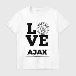 Футболка хлопковая мужская Ajax Love Классика, цвет: белый