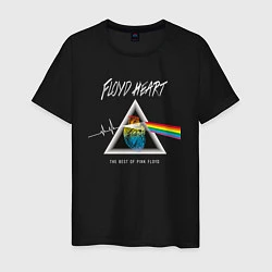 Футболка хлопковая мужская Floyd Heart Pink Floyd, цвет: черный