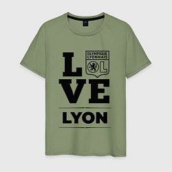 Футболка хлопковая мужская Lyon Love Классика, цвет: авокадо