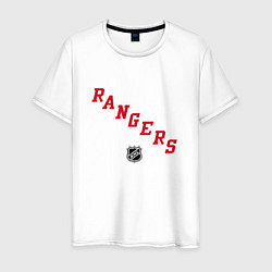 Футболка хлопковая мужская New York Rangers NHL, цвет: белый