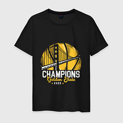 Футболка хлопковая мужская Golden State - Champs, цвет: черный