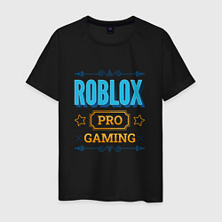 Футболка хлопковая мужская Игра Roblox PRO Gaming, цвет: черный