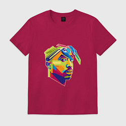 Футболка хлопковая мужская 2PAC Style, цвет: маджента