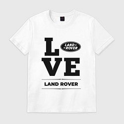 Футболка хлопковая мужская Land Rover Love Classic, цвет: белый