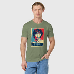 Футболка хлопковая мужская Stranger Things Майк, цвет: авокадо — фото 2