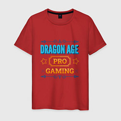 Футболка хлопковая мужская Игра Dragon Age PRO Gaming, цвет: красный