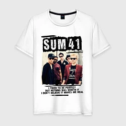 Футболка хлопковая мужская SUM 41 PIECES, цвет: белый