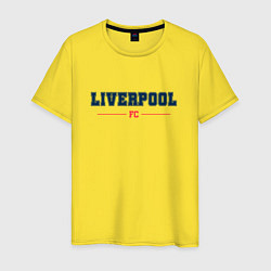 Футболка хлопковая мужская Liverpool FC Classic, цвет: желтый