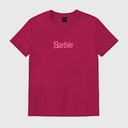 Футболка хлопковая мужская Barbie mini logo, цвет: маджента