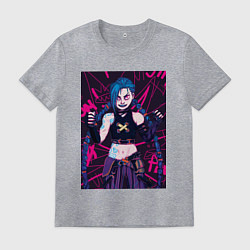 Футболка хлопковая мужская JINXX ARCANE, цвет: меланж