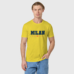 Футболка хлопковая мужская Milan FC Classic, цвет: желтый — фото 2