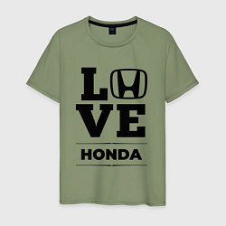 Футболка хлопковая мужская Honda Love Classic, цвет: авокадо