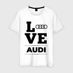 Футболка хлопковая мужская Audi Love Classic, цвет: белый