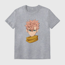 Футболка хлопковая мужская Серьёзный Акхито ID Вторжение, цвет: меланж