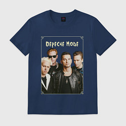 Футболка хлопковая мужская Keep Calm and Enjoy the Silence - Depeche Mode, цвет: тёмно-синий