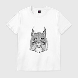 Футболка хлопковая мужская LYNX, цвет: белый