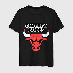 Футболка хлопковая мужская Chicago Bulls, цвет: черный