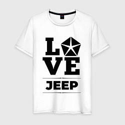 Футболка хлопковая мужская Jeep Love Classic, цвет: белый