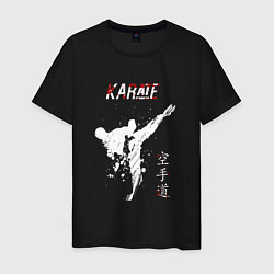 Футболка хлопковая мужская Karate fighter, цвет: черный