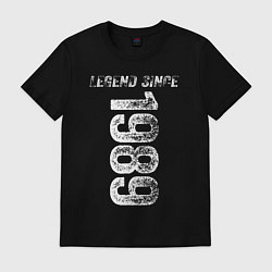 Футболка хлопковая мужская Легенда с 1989 года, цвет: черный