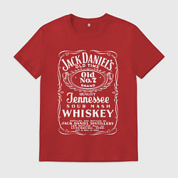 Футболка хлопковая мужская Джек Дэниелс легендарный виски, цвет: красный